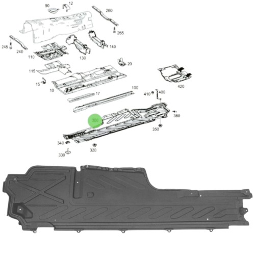 OSŁONA płyta PODWOZIA PRAWA A2536800207 MERCEDES GLC X253 C253 2015-2019