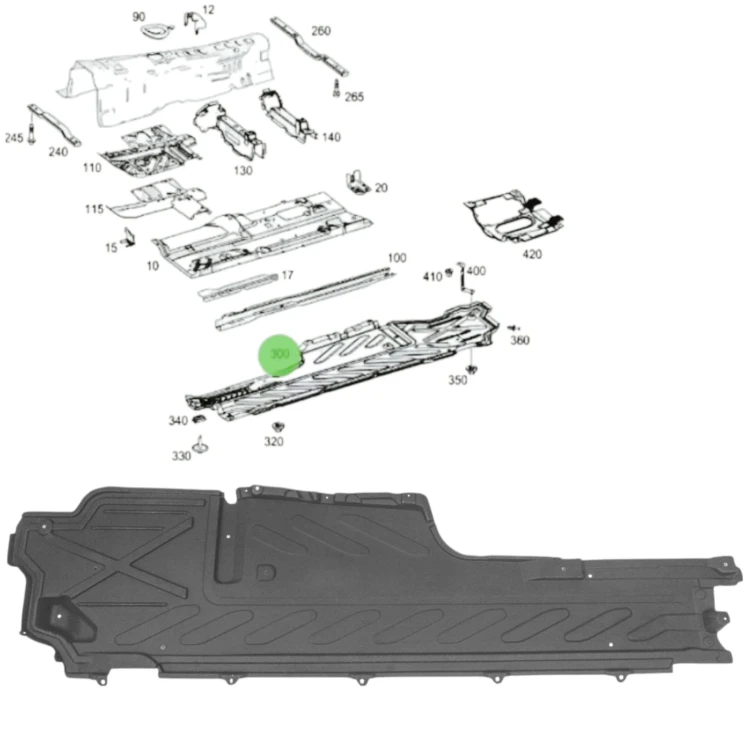 OSŁONA płyta PODWOZIA PRAWA A2536800207 MERCEDES GLC X253 C253 2015-2019