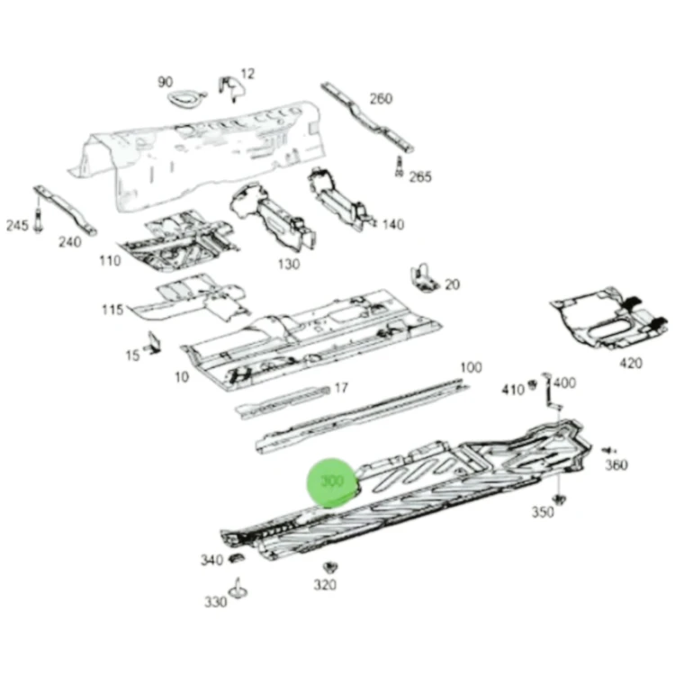 OSŁONA płyta PODWOZIA PRAWA A2536800207 MERCEDES GLC X253 C253 2015-2019