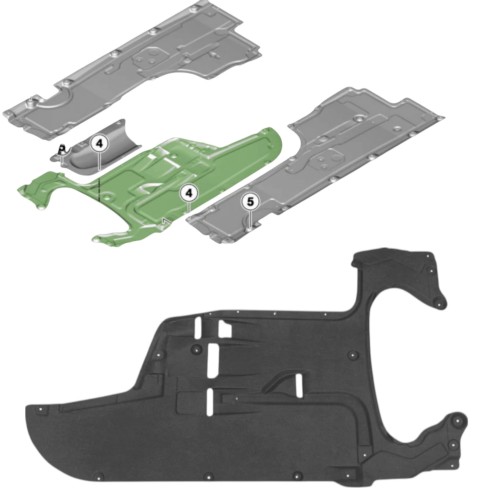 Osłona PŁYTA PODWOZIA skrzyni biegów BMW 5 F10 F11 5 F07 7 F01 F02 ŚRODEK