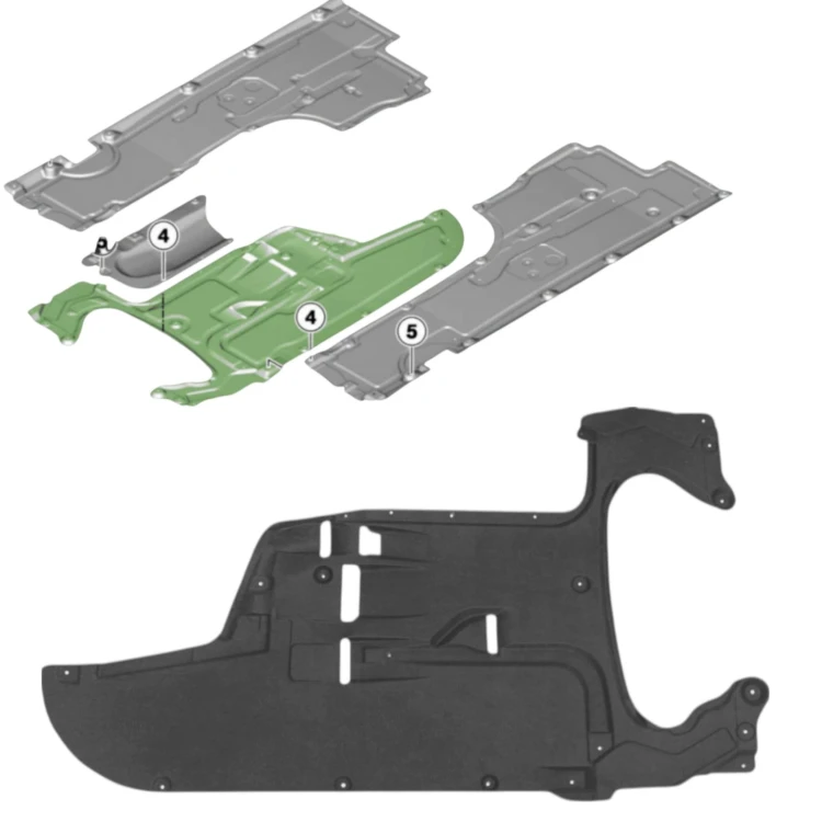 Osłona PŁYTA PODWOZIA skrzyni biegów BMW 5 F10 F11 5 F07 7 F01 F02 ŚRODEK
