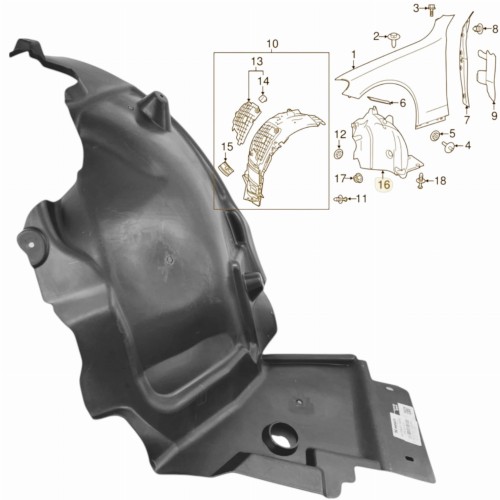 MERCEDES E KLASA W213 2013-2020 NADKOLE PRZEDNIE tył PRAWE A2386911800