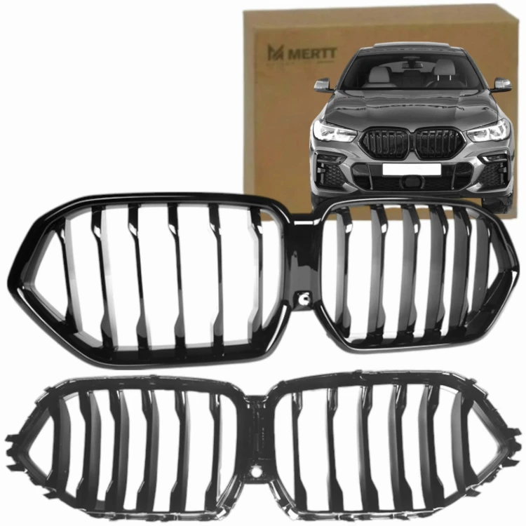 BMW G06 LCI 2023+ atrapa CHŁODNICY zderzaka przód NERKI GRILL CZARNE POŁYSK