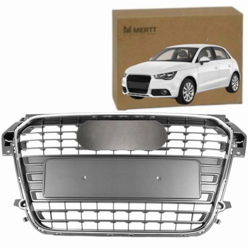 AUDI A1 8X 2010-2015 PRZEDLIFT ATRAPA CHŁODNICY GRILL SZARY RAMKA CHROM