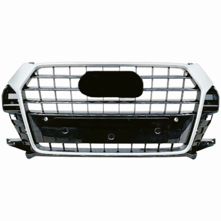 AUDI Q3 2015-2018 ATRAPA PRZEDNIA GRILL SREBRNA ŚRODKOWA Z RAMKĄ CHROM