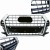 AUDI Q3 2015-2018 ATRAPA PRZEDNIA GRILL SREBRNA ŚRODKOWA Z RAMKĄ CHROM