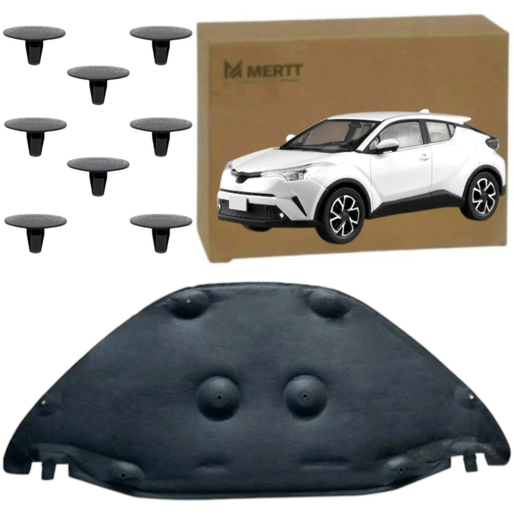 MATA PODBIKTA WYGŁUSZENIE POKRYWY SILNIKA + SPINKI TOYOTA C-HR 2016-2023