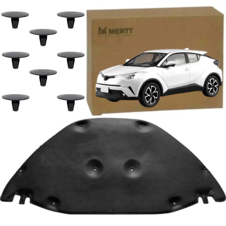 MATA PODBIKTA WYGŁUSZENIE POKRYWY SILNIKA + SPINKI TOYOTA C-HR 2016-2023