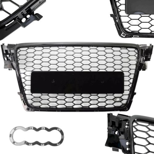 Grill Audi A4 B8 LIFT 12-15 RS4 look czarny połysk atrapa Audi A4 B8.5 RS4