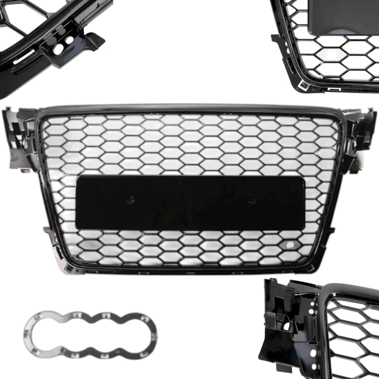 Grill Audi A4 B8 LIFT 12-15 RS4 look czarny połysk atrapa Audi A4 B8.5 RS4