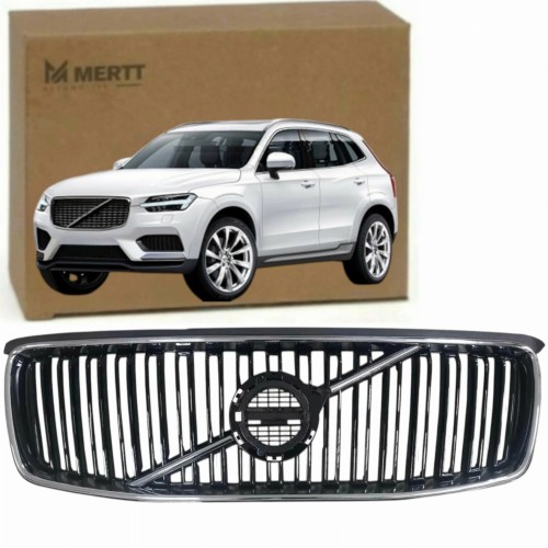 PASUJE DO VOLVO XC90 15- GRILL ATRAPA ŚRODKOWA CHROM 31425020 CZARNE ŻEBRA