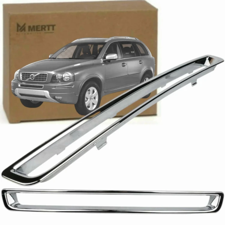 VOLVO XC90 (07-15) RAMKA ATRAPY W ZDERZAK CHROMOWA SREBRNA 30698143 NOWA