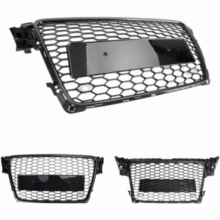 Atrapa zderzaka grill AUDI A4 B8 LIFT 11-16R plaster miodu CZARNY POŁYSK