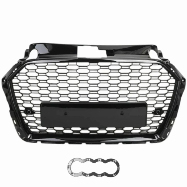 AUDI A3 8V 2016-2020 ATRAPA GRILL PRZÓD RS look PLASTER MIODU czarny połysk