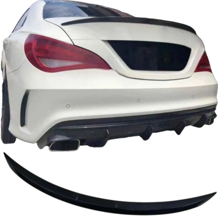 Lotka Spoiler Czarny Połysk Dokładka Mercedes CLA W117 Benz C117 2013-2019