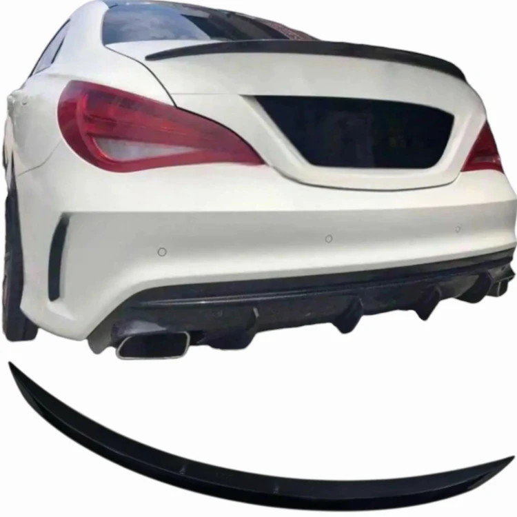 Mercedes Benz CLA W117 C117 2013-2019 Lotka Spoiler Czarny Połysk Dokładka