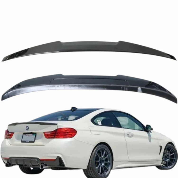 SPOILER BMW F32 F36 LOTKA M4 LOOK CZARNY POŁYSK SPOJLER KLAPY DOKŁADKA