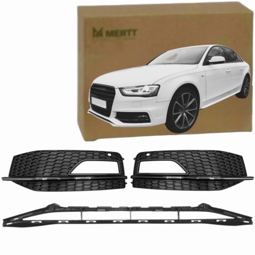 KPL x2 KRATKA ZDERZAKA PRAWA + LEWA atrapa halogenu Audi A4 B8 11-15 S-Line