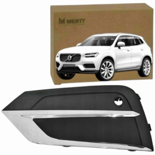 VOLVO XC60 II 17-21 KRATKA ZDERZAKA LEWA atrapa zaślepka + CHROM połysk