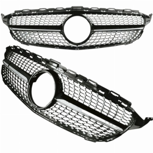 MERCEDES C W205 13-18 GRILL ATRAPA PRZÓD CHHŁODNICY DIAMOND CHROM