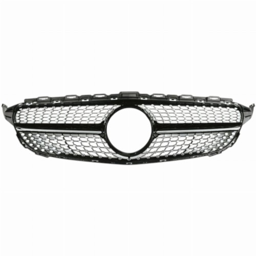 MERCEDES C W205 13-18 GRILL ATRAPA PRZÓD CHHŁODNICY DIAMOND CHROM