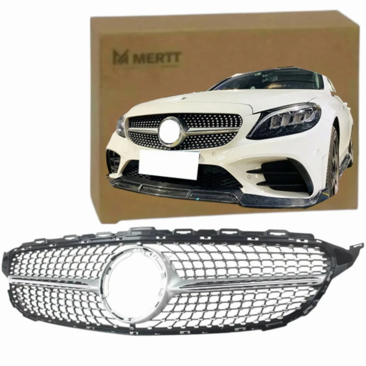MERCEDES C W205 LIFT 2019-2021 GRILL ATRAPA PRZÓD CHŁODNICY DIAMOND CHROM