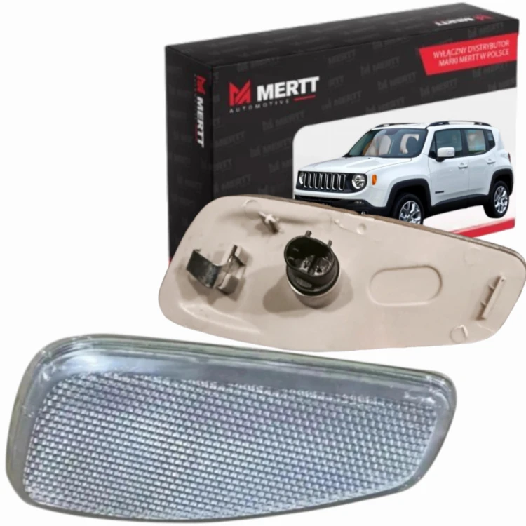 ODBLASK LEWY NA BŁOTNIKU JEEP RENEGADE 2014-2018 BIAŁY 53390026