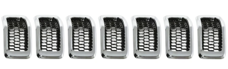 WKŁADKI KRATKI ATRAPY GRILL PRZÓD 6FM74SZ0AB CHROM JEEP CHEROKEE V KL 18-23