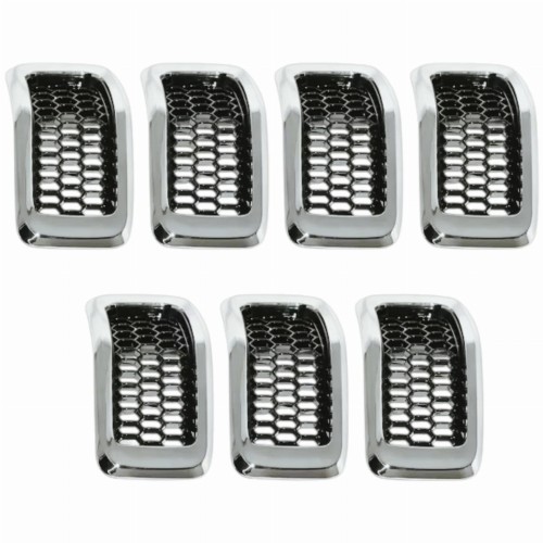 JEEP CHEROKEE V KL 18-23 WKŁADKI KRATKI ATRAPY GRILL PRZÓD 6FM74SZ0AB CHROM