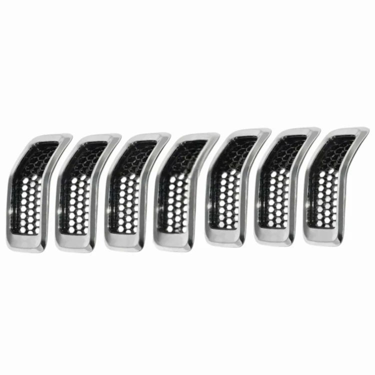 JEEP CHEROKEE V KL 18-23 WKŁADKI KRATKI ATRAPY GRILL PRZÓD 6FM74SZ0AB CHROM