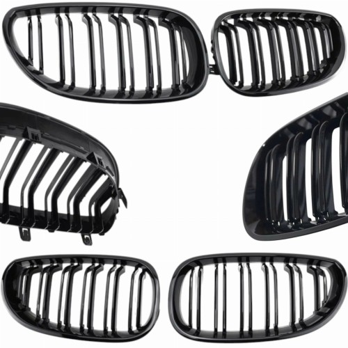 Grill Atrapa Nerki Pakiet Kratka Połysk Czarna do BMW E60 E61 M
