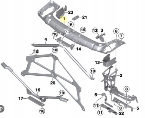 WZMOCNIENIE CZOŁOWE – BMW 2 3 F30/ F20 - 51647245786