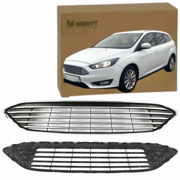 FORD FOCUS MK3 LIFT 2014-2018 14 - ATRAPA GRILL KRATKA RPZEDNIA CHROM