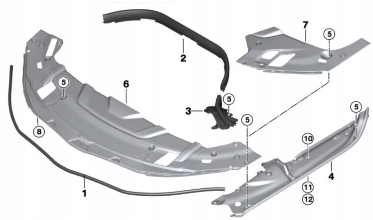 OSŁONA POKRYWA GÓRNA MASKOWNICA REFLEKTORA BMW 5 G30 G31 PRAWA 51767349604
