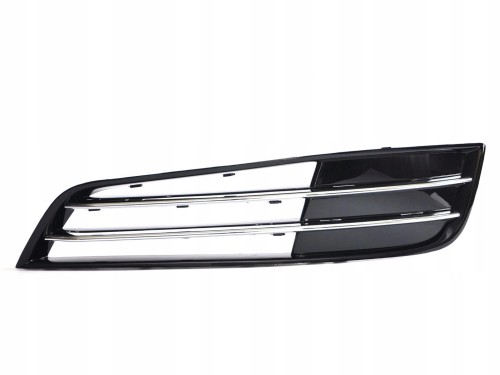 KRATKA ATRAPA zaślepka przednia LEWA AUDI A8 D4 2009-2013 CZARNY POŁYSK