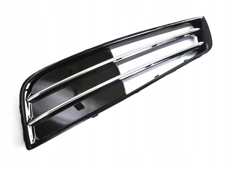 KRATKA ATRAPA zaślepka przednia LEWA AUDI A8 D4 2009-2013 CZARNY POŁYSK