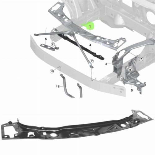 WZMOCNIENIE góra pas osłona złącze belka BMW X1 F48 X2 F39 F45 F46 MINI F54