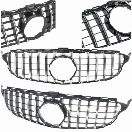 MERCEDES C W205 13-18 GRILL ATRAPA PRZÓD CHHŁODNICY PANAMERICANA CHROM