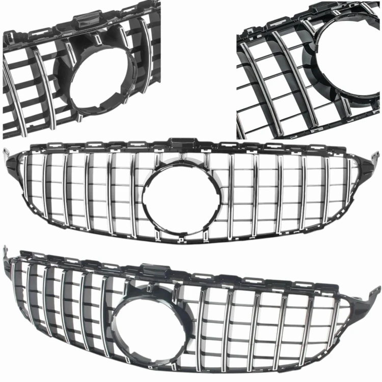 MERCEDES C W205 13-18 GRILL ATRAPA PRZÓD CHHŁODNICY PANAMERICANA CHROM