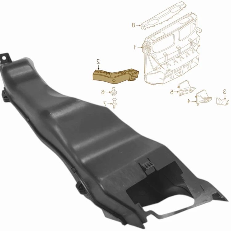 WLOT KANAŁ POWIETRZA NA TARCZE TUNEL LEWY 51747343803 BMW X5 F15 F16 2013-