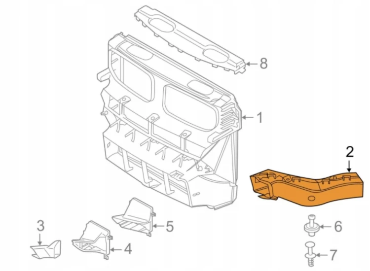 WLOT KANAŁ POWIETRZA NA TARCZE TUNEL LEWY 51747343803 BMW X5 F15 F16 2013-