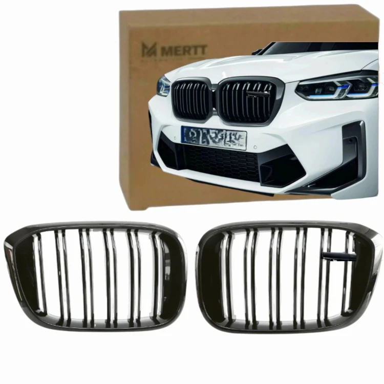 BMW X3 G01 X4 G02 Atrapa Nerki Grill Czarny Połysk 2szt M-Performance