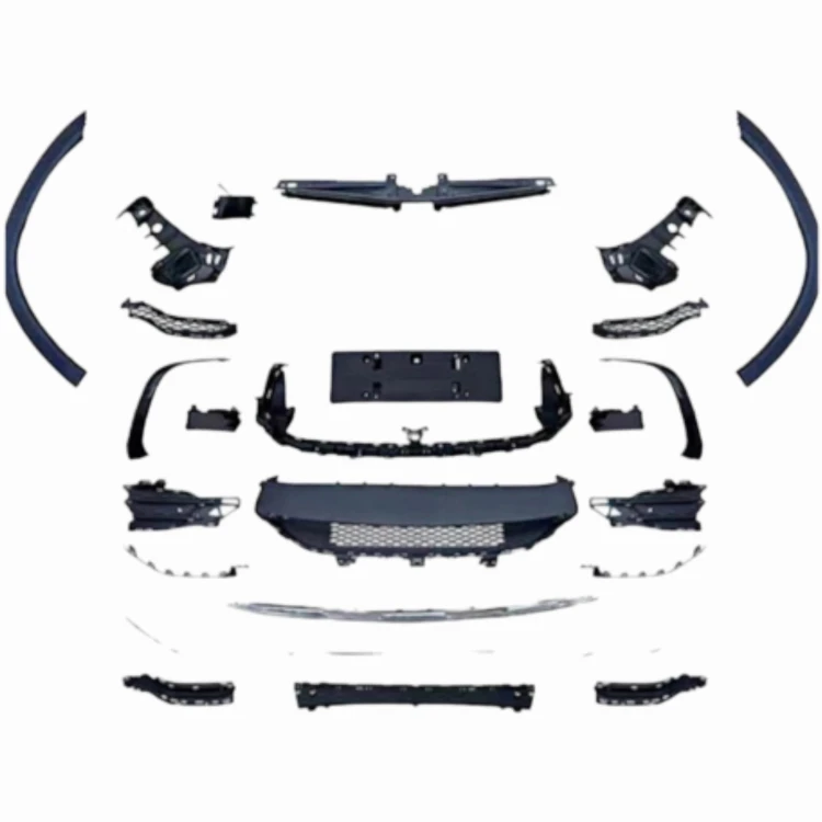 ZESTAW BODYKIT ZADERZAK PRZEDNI ATRAPY CHROM MERCEDES W167 23+ LIFT LCI