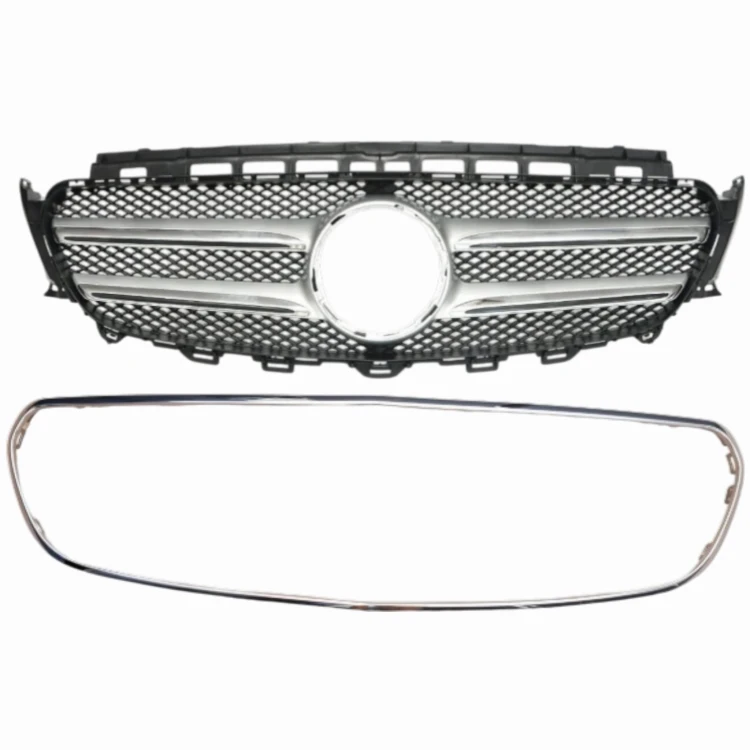 satynowa GRILL atrapa zderzaka chrom owal podstawa MERCEDES E W213 S213
