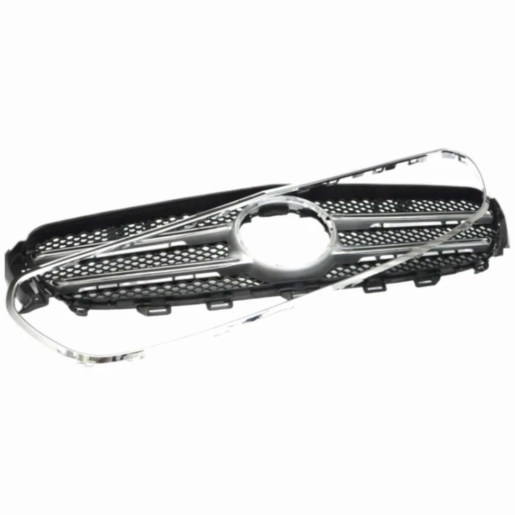 satynowa GRILL atrapa zderzaka chrom owal podstawa MERCEDES E W213 S213
