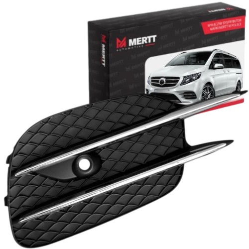 Kratka zderzaka atrapa PRAWA srebrna MERCEDES V-KLASA W447 AMG 2014-2025