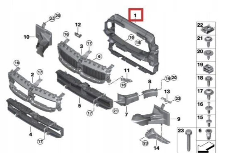 KIEROWNICA WLOTU POWIETRZA WLOT PAS PRZEDNI BMW 3 G20 G21 51747455961