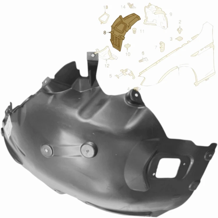 NADKOLE zakole przód PRAWE część przednia 51717315730 BMW 3 G20 G21