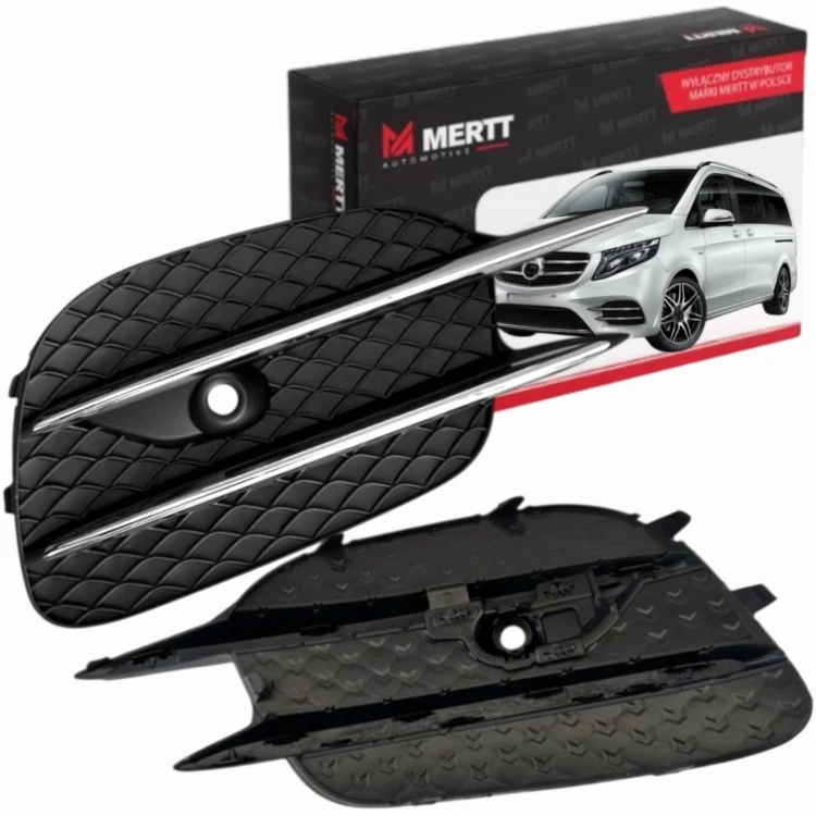 Kratka zderzaka atrapa MERCEDES V-KLASA W447 AMG 2014-2025 PRAWA srebrna