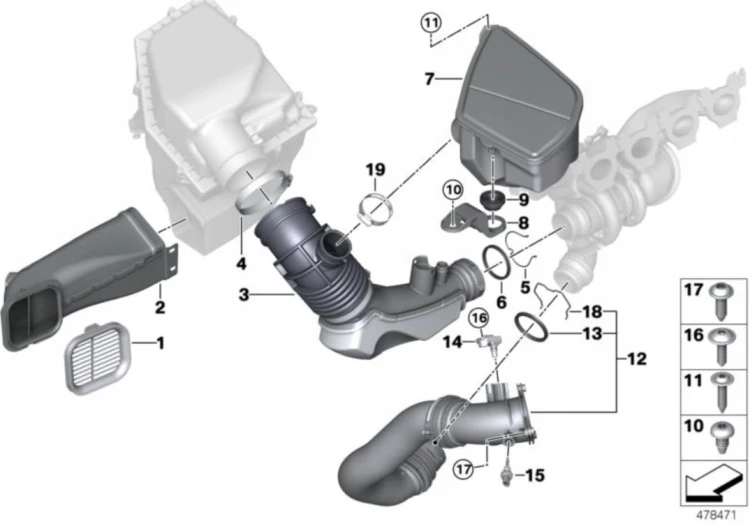 RURA POWIETRZA TURBO - F20 / F30 / G01 / G11 / G30 / G20 - 13718601683